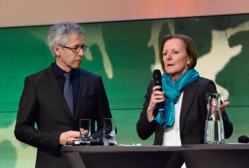 Mit Gerlinde Bernhard, Vorsitzende des ZA BMHS, 2018